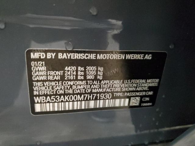 Aukcja sprzedaży 2021 Bmw 228i, vin: WBA53AK00M7H71930, numer aukcji: 92954375