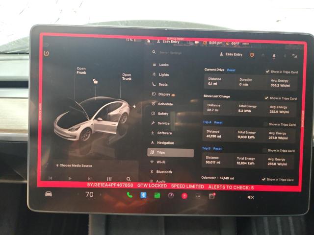 2023 Tesla Model 3 მანქანა იყიდება აუქციონზე, vin: 5YJ3E1EA4PF467858, აუქციონის ნომერი: 93122805