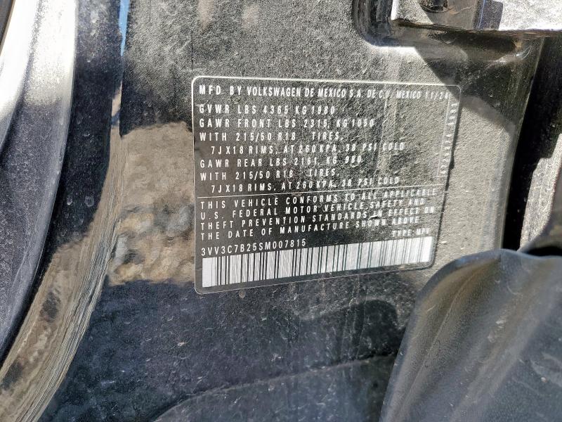 Продаж на аукціоні авто 2025 Volkswagen Taos Se Bl, vin: 3VV3C7B25SM007815, номер лоту: 91260405