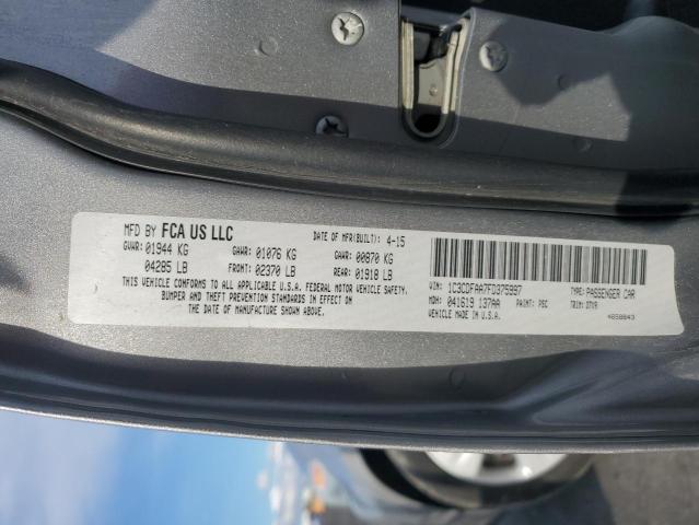 2015 Dodge Dart მანქანა იყიდება აუქციონზე, vin: 1C3CDFAA7FD375997, აუქციონის ნომერი: 93535905