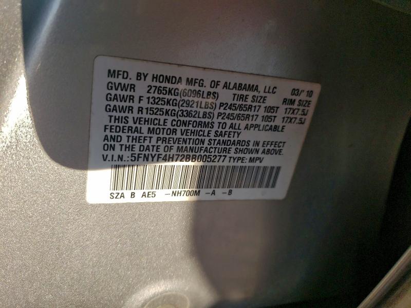Aukcja sprzedaży 2011 Honda Pilot Exln, vin: 5FNYF4H72BB005277, numer aukcji: 94445325