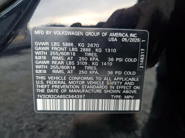 Продаж на аукціоні авто 2025 Volkswagen Atlas Peak, vin: 1V2CR2CA6SC564397, номер лоту: 93762695