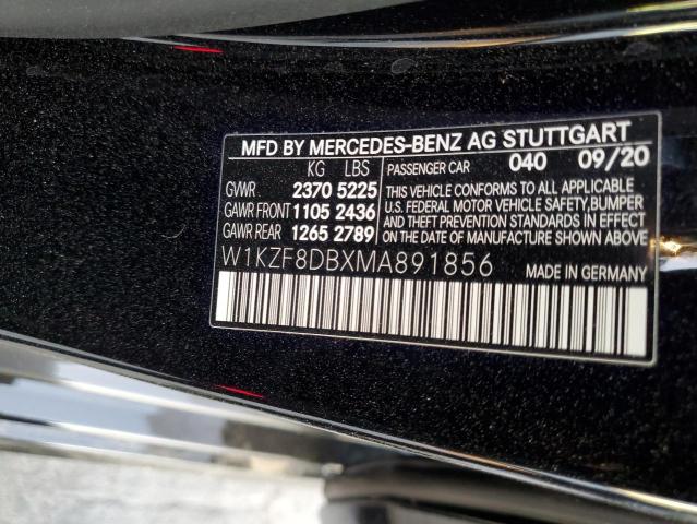 2021 Mercedes-benz E მანქანა იყიდება აუქციონზე, vin: W1KZF8DBXMA891856, აუქციონის ნომერი: 91814515