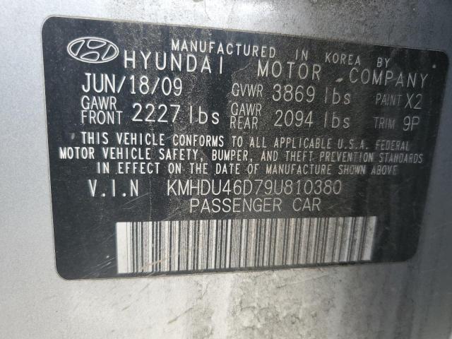 Aukcja sprzedaży 2009 Hyundai Elantra, vin: KMHDU46D79U810380, numer aukcji: 93376455