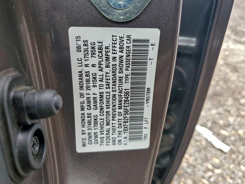 Продажа на аукционе авто 2015 Honda Civic, vin: 19XFB2F56FE284561, номер лота: 94079505