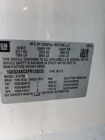 Продаж на аукціоні авто 2015 Gmc Yukon Sle, vin: 1GKS2AKCXFR128335, номер лоту: 91916135