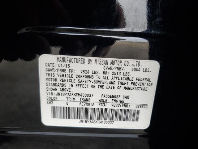 Aukcja sprzedaży 2015 Infiniti Q50, vin: JN1BV7ARXFM400037, numer aukcji: 92456055