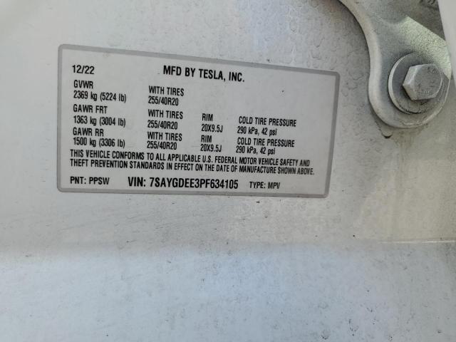 Продажа на аукционе авто 2023 Tesla Model Y, vin: 7SAYGDEE3PF634105, номер лота: 91669345