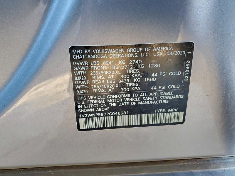 Продажа на аукционе авто 2023 Volkswagen Id.4, vin: 1V2WNPE87PC046581, номер лота: 94519075