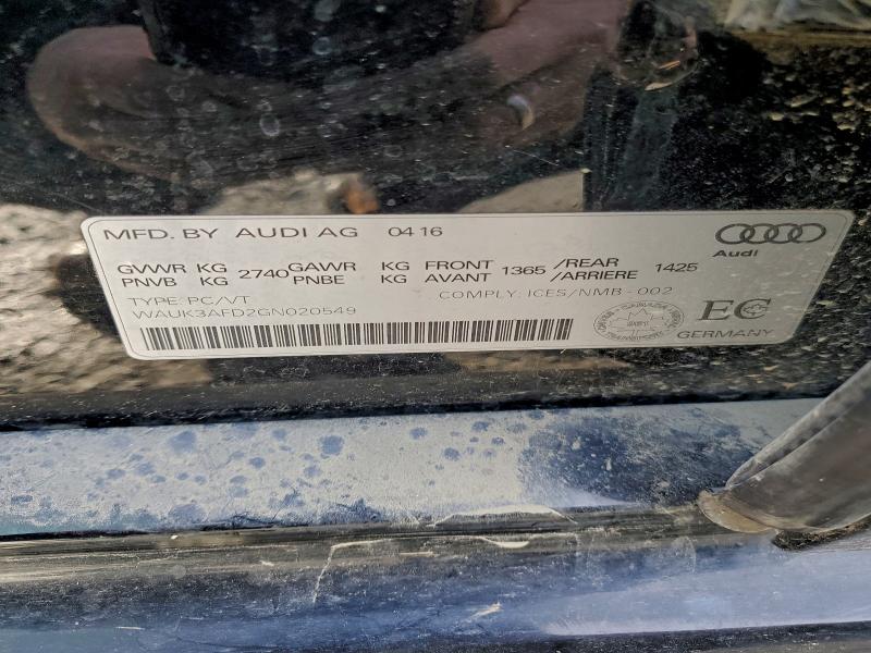 Продаж на аукціоні авто 2016 Audi A8 Quattro, vin: WAUK3AFD2GN020549, номер лоту: 94216625