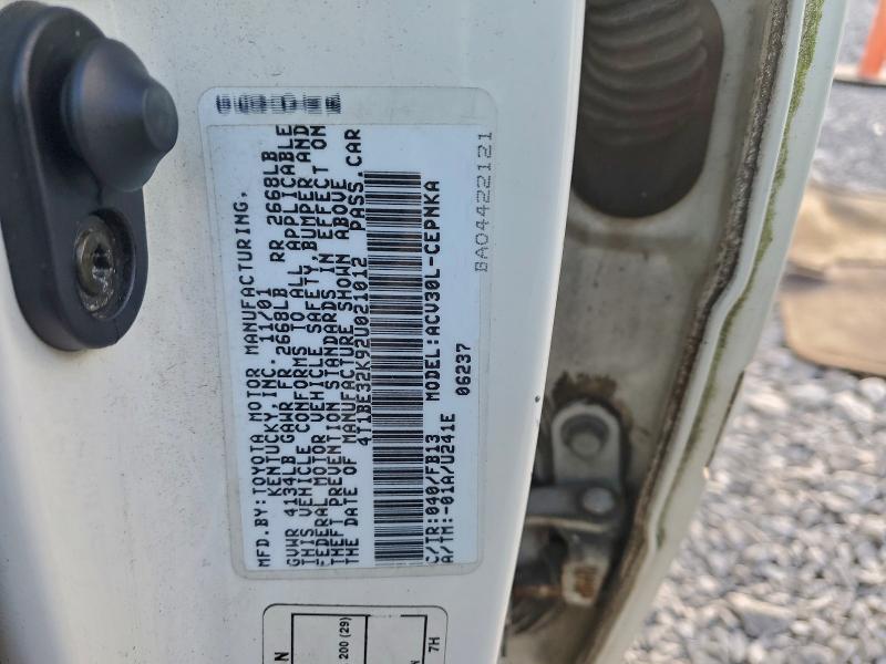 Aukcja sprzedaży 2002 Toyota Camry, vin: 4T1BE32K92U021012, numer aukcji: 94321855