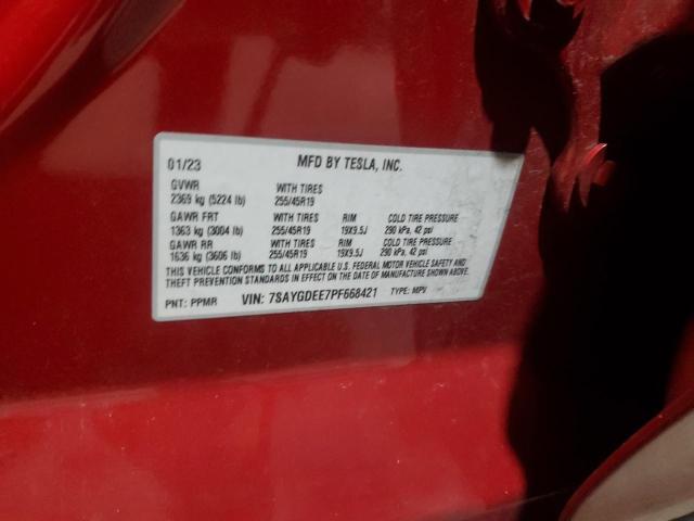 Продажа на аукционе авто 2023 Tesla Model Y, vin: 7SAYGDEE7PF668421, номер лота: 90459325