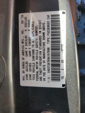 Продаж на аукціоні авто 2009 Honda Accord Ex, vin: 1HGCP26769A197998, номер лоту: 92526305