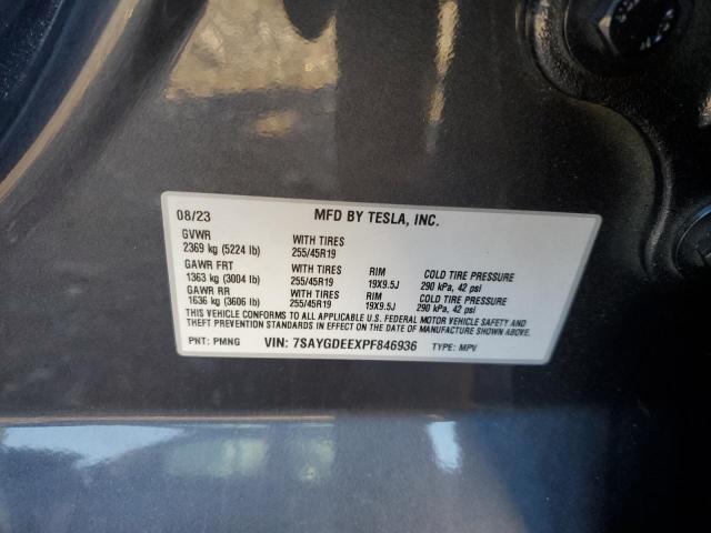 Продажа на аукционе авто 2023 Tesla Model Y, vin: 7SAYGDEEXPF846936, номер лота: 84642675