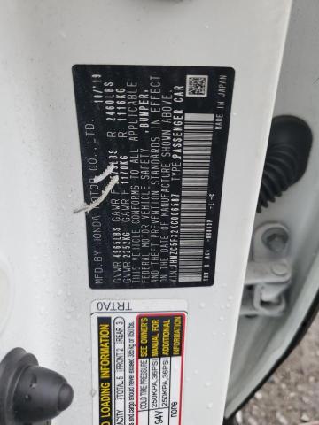 93633005 :رقم المزاد ، JHMZC5F32KC006587 vin ، 2019 Honda Clarity To مزاد بيع