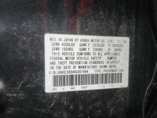 93743955 :رقم المزاد ، JH4CL96946C001494 vin ، 2006 Acura Tsx مزاد بيع