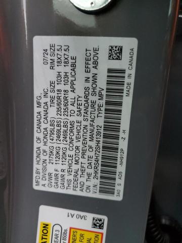 Продажа на аукционе авто 2025 Honda Cr-v Exl, vin: 2HKRS4H72SH413912, номер лота: 93228675