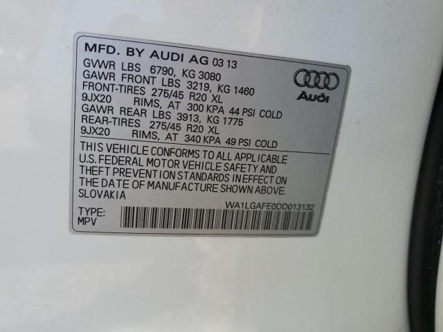2013 Audi Q7 მანქანა იყიდება აუქციონზე, vin: WA1LGAFE0DD013132, აუქციონის ნომერი: 92433875