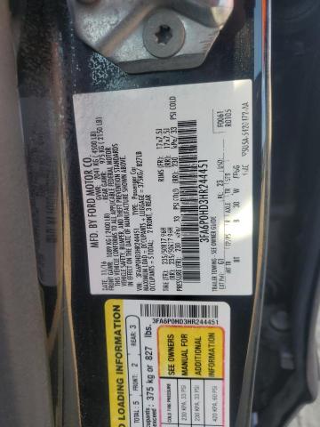 Aukcja sprzedaży 2017 Ford Fusion Se, vin: 3FA6P0HD3HR244451, numer aukcji: 93216135