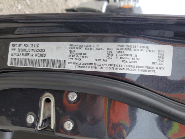 91108185 :رقم المزاد ، 3C6UR5JL1NG239323 vin ، 2022 Ram 2500 Big H مزاد بيع