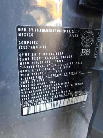 Aukcja sprzedaży 2024 Volkswagen Taos Se, vin: 3VVUX7B21RM013839, numer aukcji: 91420235