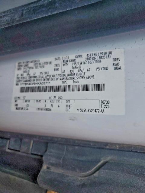 2017 Ford Transit T- მანქანა იყიდება აუქციონზე, vin: 1FTBF4XV9HKA33711, აუქციონის ნომერი: 91868725