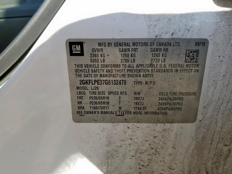 Aukcja sprzedaży 2016 Gmc Terrain Sl, vin: 2GKFLPE37G6132479, numer aukcji: 93213185