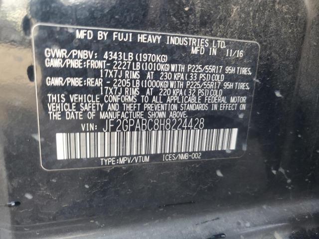 91864365 :رقم المزاد ، JF2GPABC8H8224428 vin ، 2017 Subaru Crosstrek مزاد بيع