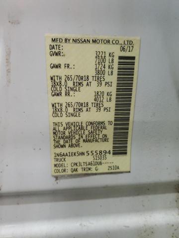 Aukcja sprzedaży 2017 Nissan Titan S, vin: 1N6AA1EK5HN555894, numer aukcji: 91813615