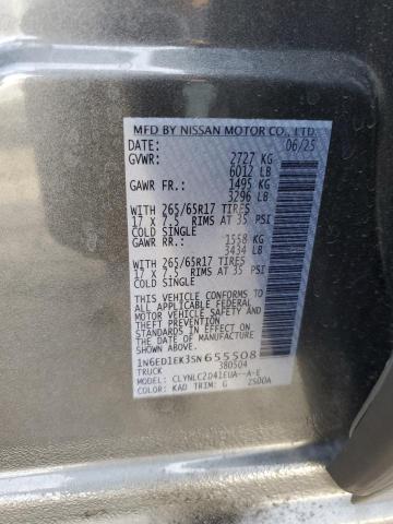 90938595 :رقم المزاد ، 1N6ED1EK3SN655508 vin ، 2025 Niss Frontier مزاد بيع