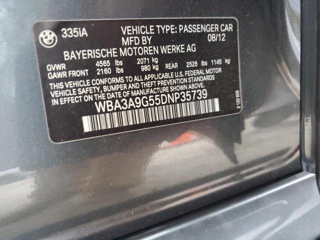 92382215 :رقم المزاد ، WBA3A9G55DNP35739 vin ، 2013 Bmw 335 I مزاد بيع