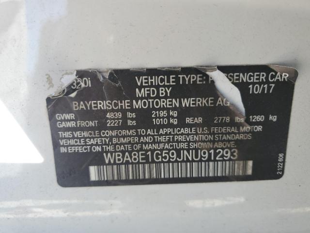 2018 Bmw 320 I მანქანა იყიდება აუქციონზე, vin: WBA8E1G59JNU91293, აუქციონის ნომერი: 91981515