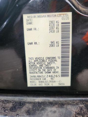 93484175 :رقم المزاد ، 1N4BL4BV2LC246265 vin ، 2020 Nissan Altima مزاد بيع