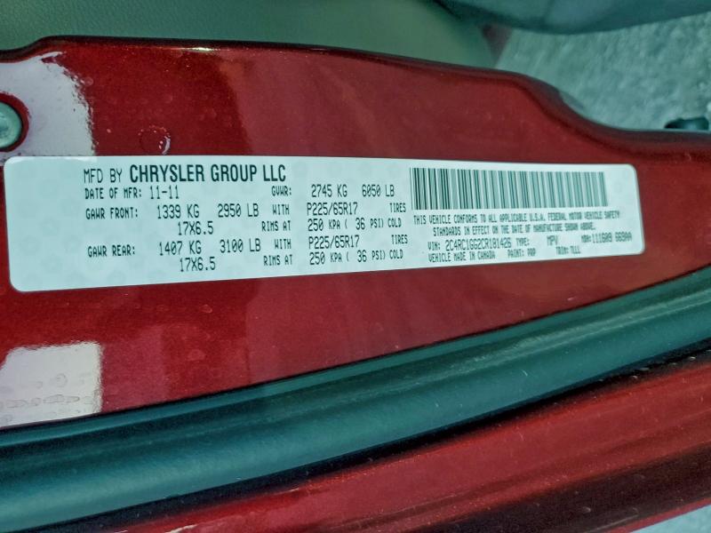 Продажа на аукционе авто 2012 Chrysler Town & Country, vin: 2C4RC1GG2CR181426, номер лота: 94950595