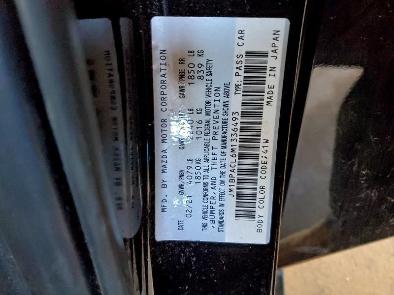Aukcja sprzedaży 2021 Mazda 3, vin: JM1BPACL6M1336493, numer aukcji: 93743995