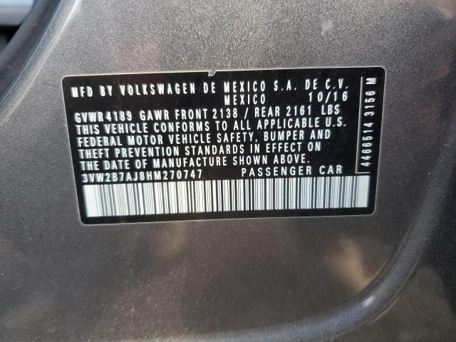 Aukcja sprzedaży 2017 Volkswagen Jetta S, vin: 3VW2B7AJ8HM270747, numer aukcji: 81588095