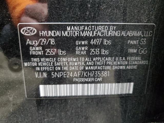 Aukcja sprzedaży 2019 Hyundai Sonata Se, vin: 5NPE24AF7KH735381, numer aukcji: 90260485