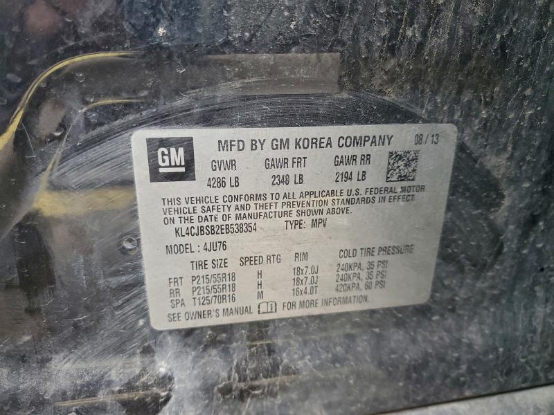 Продаж на аукціоні авто 2014 Buick Encore, vin: KL4CJBSB2EB538354, номер лоту: 94151535