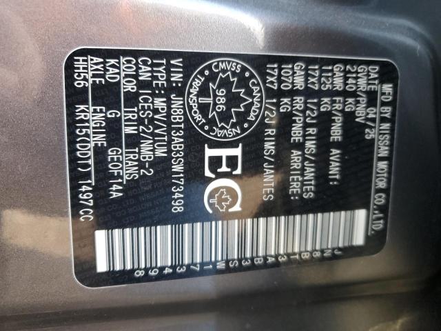 Продажа на аукционе авто 2025 Nissan Rogue, vin: JN8BT3AB3SW173498, номер лота: 85489865