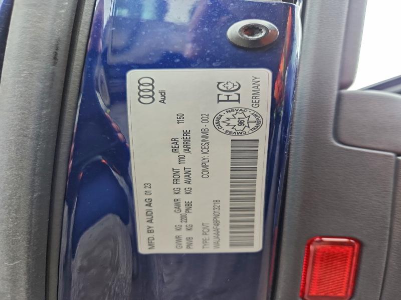93997525 :رقم المزاد ، WAUAAAF48PN013218 vin ، 2023 Audi A4 Komfort مزاد بيع