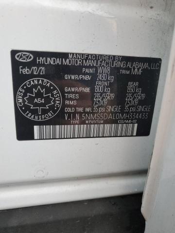 Продажа на аукционе авто 2021 Hyundai Santa Fe, vin: 5NMS5DAL0MH334433, номер лота: 90570175