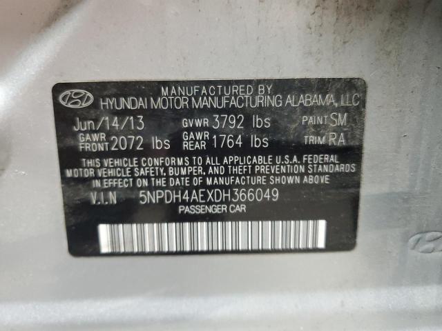 93151865 :رقم المزاد ، 5NPDH4AEXDH366049 vin ، 2013 Hyundai Elantra Gl مزاد بيع