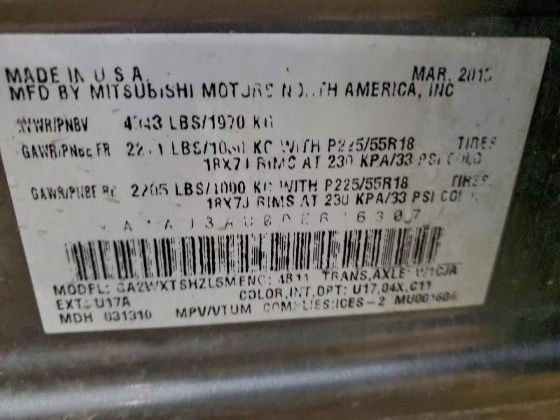 93888845 :رقم المزاد ، 4A4AJ3AU0DE606307 vin ، 2013 Mitsubishi Rvr مزاد بيع