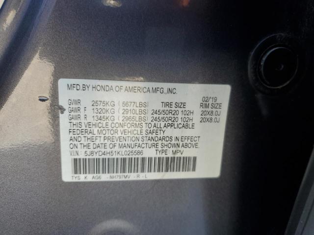 Aukcja sprzedaży 2019 Acura Mdx, vin: 5J8YD4H51KL025586, numer aukcji: 93404435