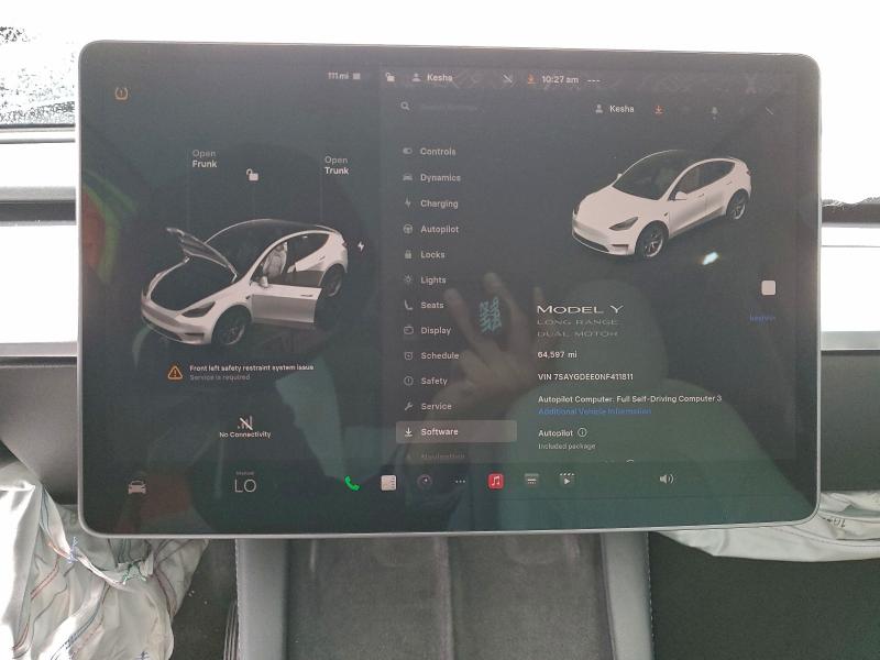 Aukcja sprzedaży 2022 Tesla Model Y, vin: 7SAYGDEE0NF411811, numer aukcji: 93710145