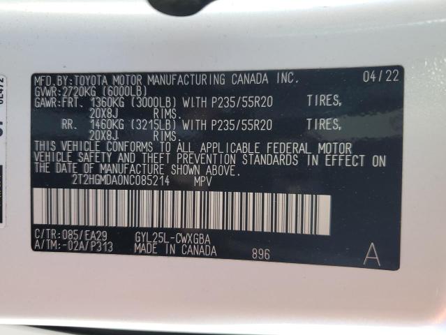 2022 Lexus Rx 450h მანქანა იყიდება აუქციონზე, vin: 2T2HGMDA0NC085214, აუქციონის ნომერი: 91222935