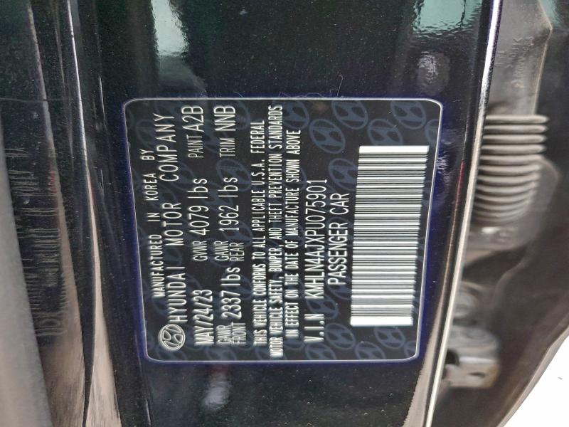 93615975 :رقم المزاد ، KMHLN4AJXPU075901 vin ، 2023 Hyundai Elantra Li مزاد بيع