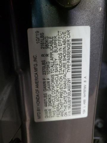 2020 Acura Tlx მანქანა იყიდება აუქციონზე, vin: 19UUB1F30LA007291, აუქციონის ნომერი: 93477935