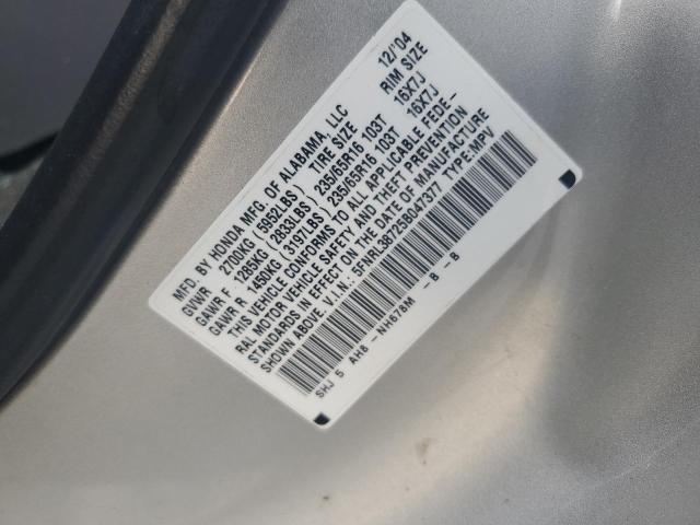 Aukcja sprzedaży 2005 Honda Odyssey Ex, vin: 5FNRL38725B047377, numer aukcji: 92483345