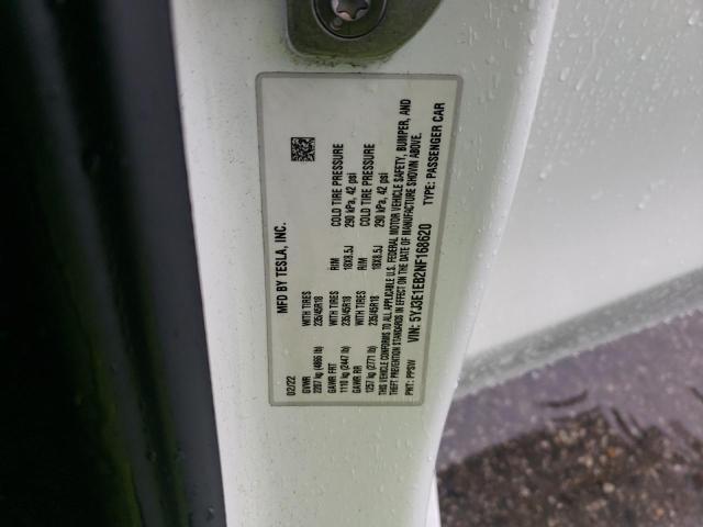 Продажа на аукционе авто 2022 Tesla Model 3, vin: 5YJ3E1EB2NF168620, номер лота: 93476185